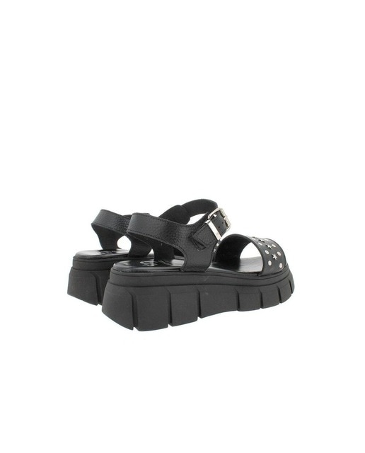 Sandalias de plataforma de mujer de piel en negro con estrellas · BLOGGER ·  El Corte Inglés