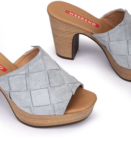 Zuecos de mujer de serraje color azul · Weekend by Pedro Miralles · El  Corte Inglés