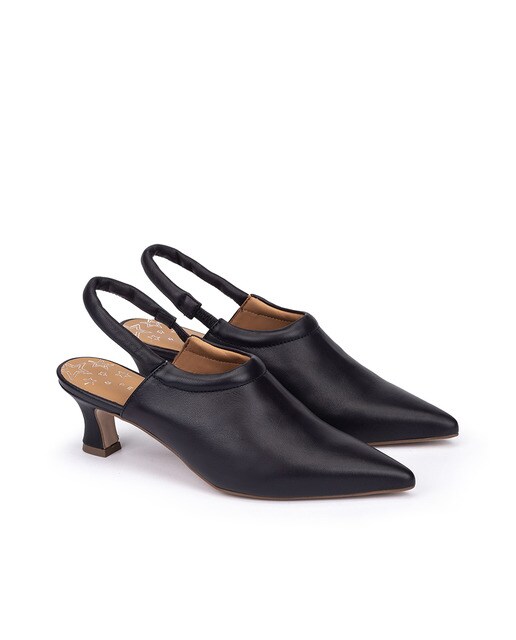 Zapatos de salón de mujer destalonados de piel en color azul marino · Pedro  Miralles · El Corte Inglés