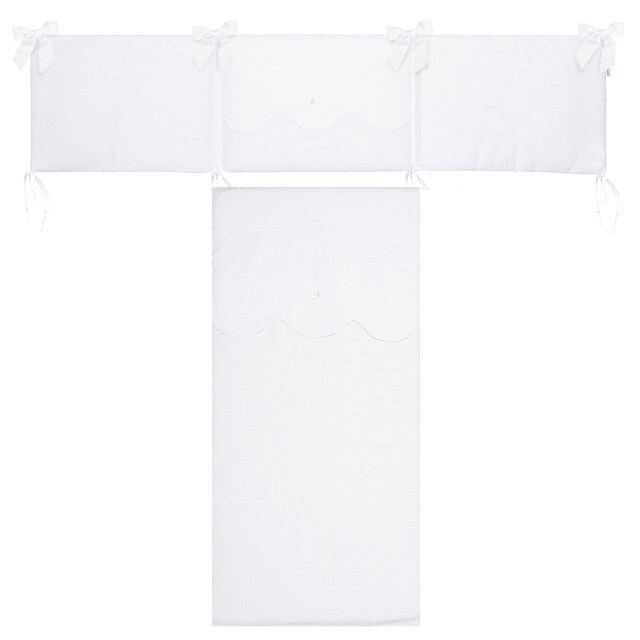 Juego textil de 2 piezas para cuna (60x120): (edredón+protector) Bimbiclass  Toscana en blanco · El Corte Inglés