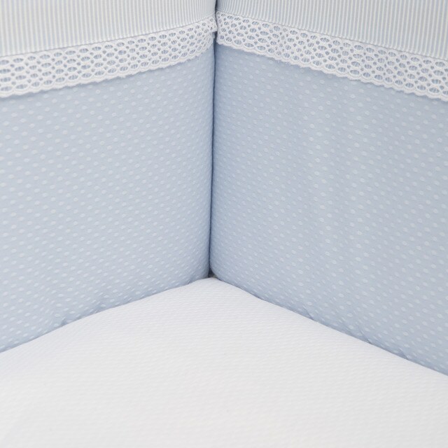 Juego textil de 2 piezas para cuna (70x140): (edredón+protector) Bimbiclass  Venecia en blanco y azul · El Corte Inglés