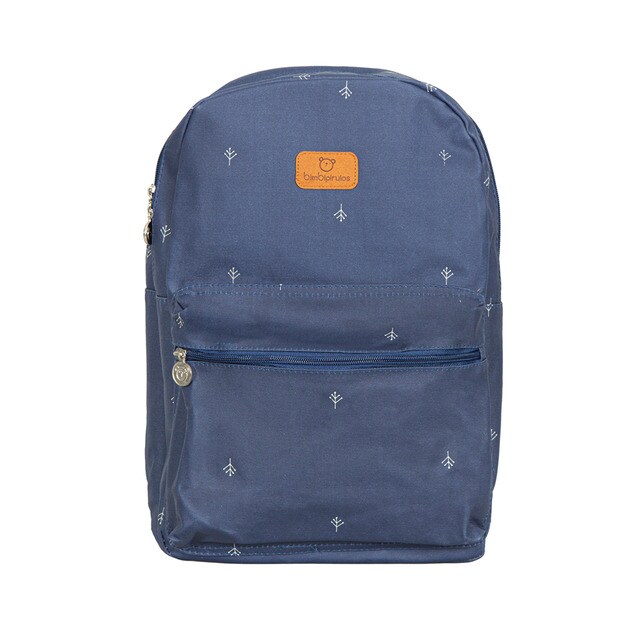 Mochila con cambiador (30x34x13) Bimbipirulos Natural Azul · El Corte Inglés