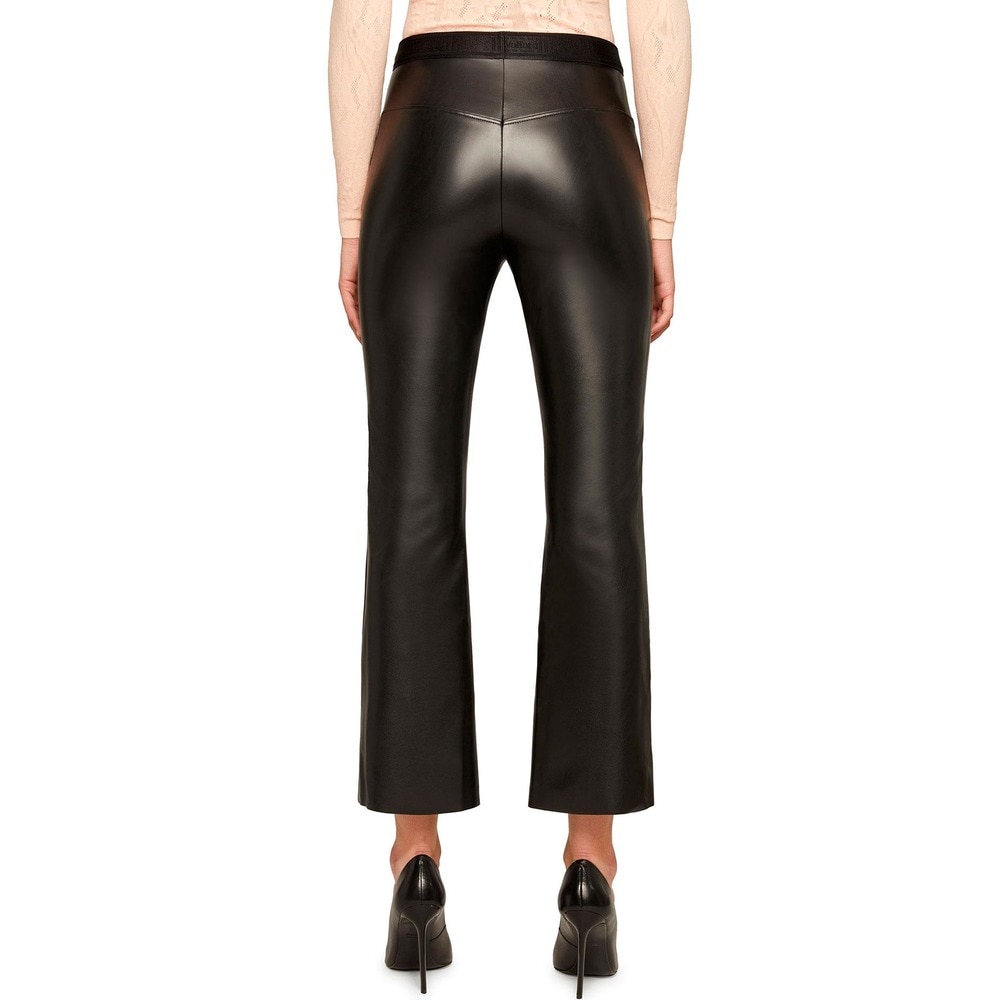 Imagen 2 de Leggins de mujer acampanados de cuero vegano - Wolford - Negro Negro