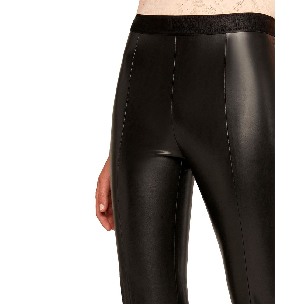 Imagen 4 de Leggins de mujer acampanados de cuero vegano - Wolford - Negro Negro