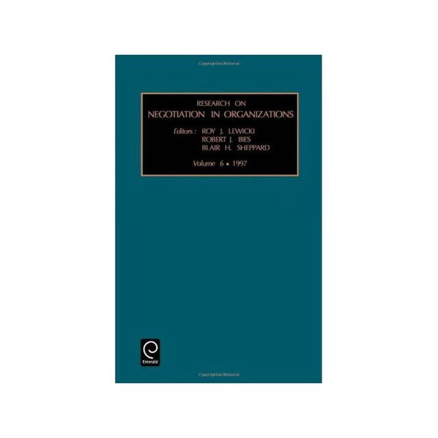 Imagen 0 de Research On Negotiation In Organizations, Volume 6: Vol 6