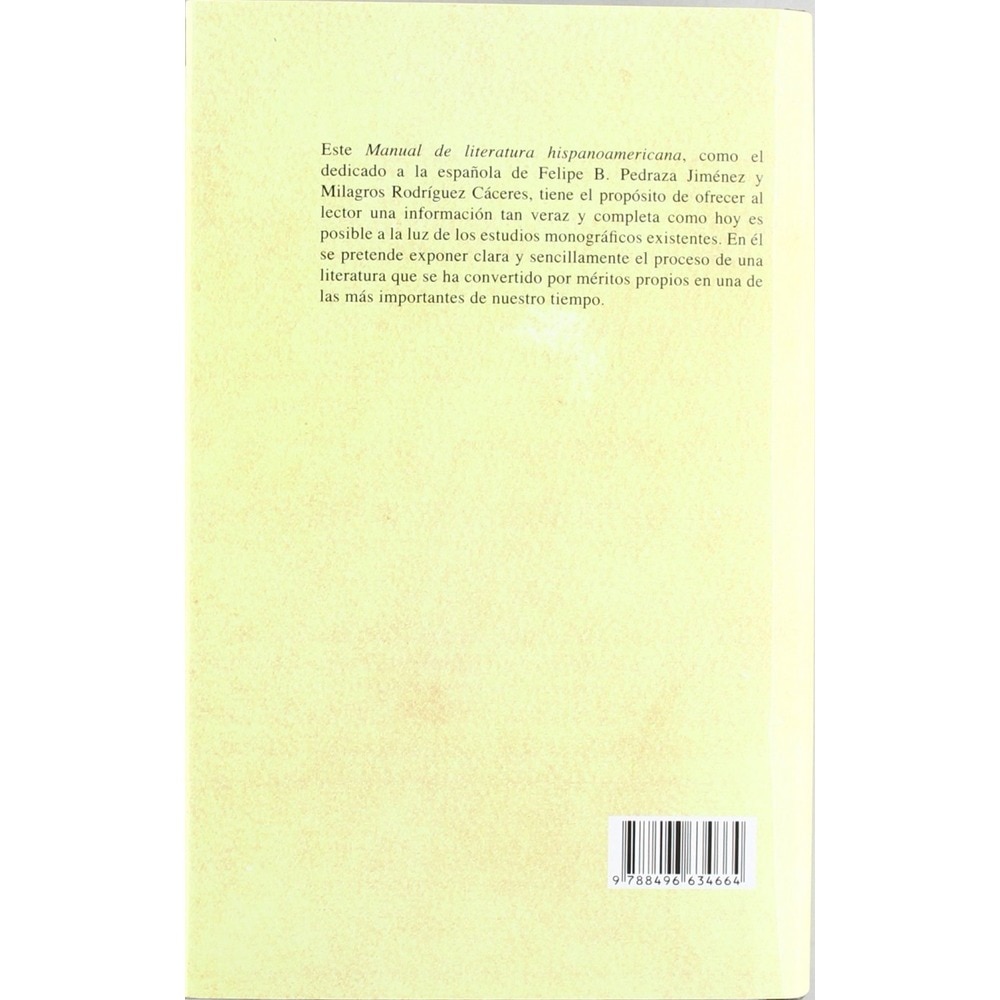 Manual de literatura hispanoamericana vol vii 1