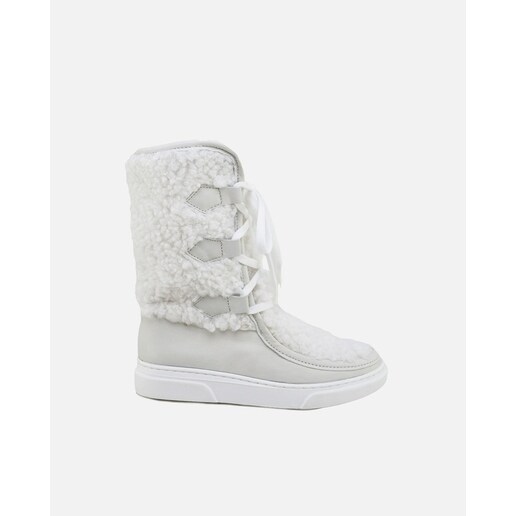 Imagen 0 de Botas de niña en piel color blanco