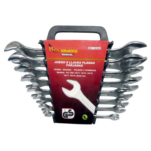 Imagen 0 de Juego 8 llaves planas forjadas