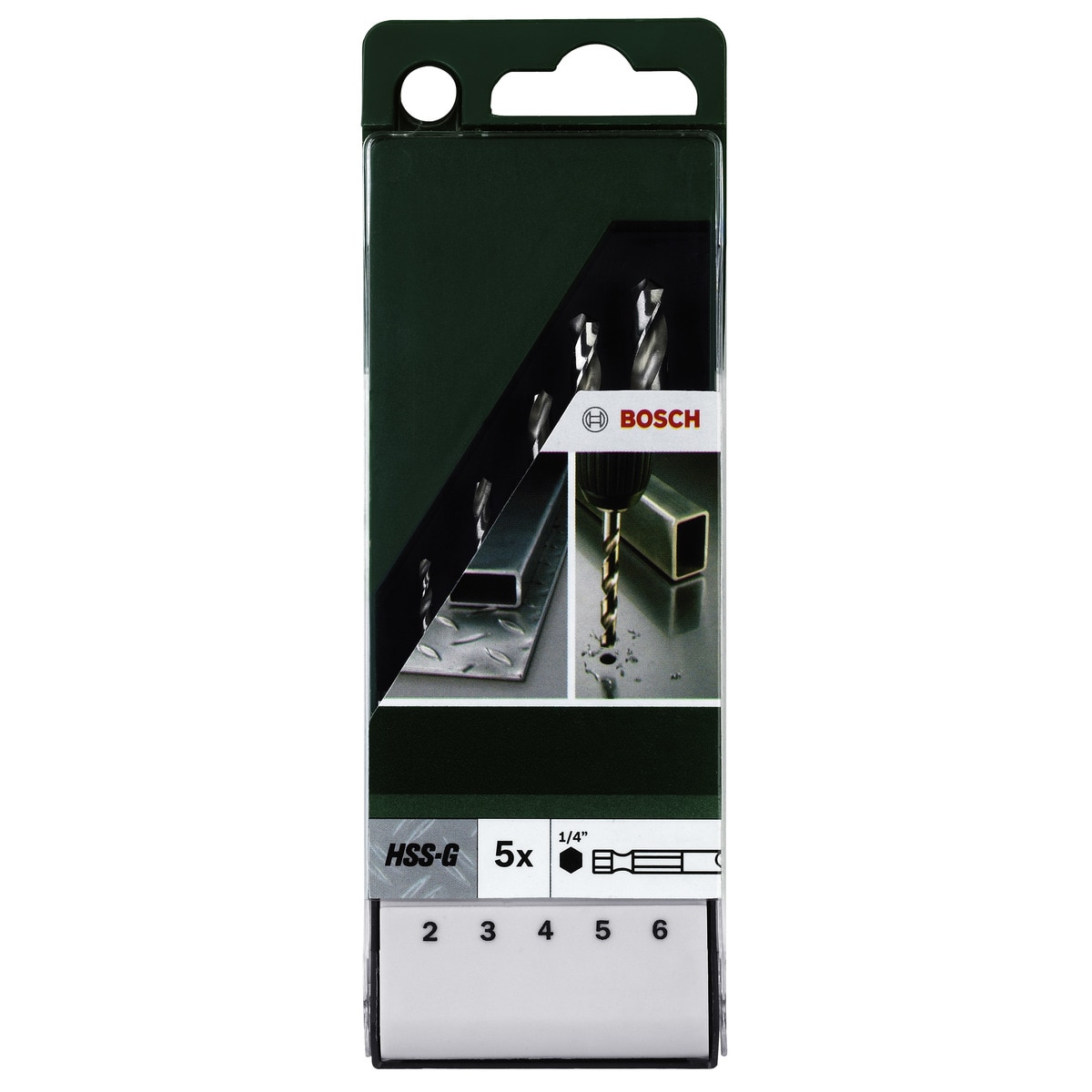 Set 5 Brocas para Metal HSS-G con Vástago Hexagonal Acero-1