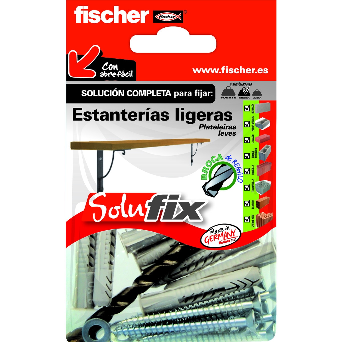 Kit Fijación Estanterías Ligeras Solufix 1