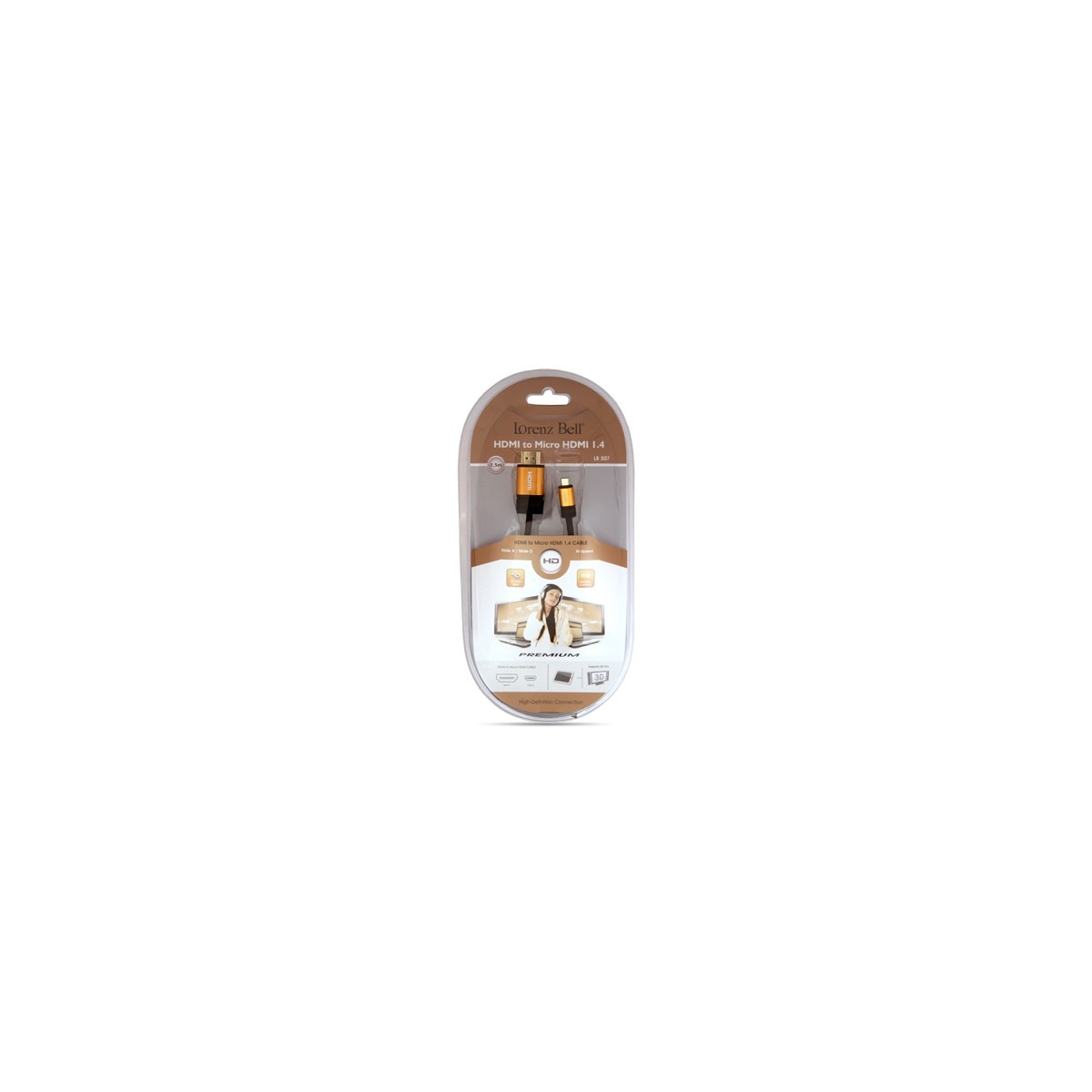 Cabo Lorenz Bell 1.5m HDMI (M) - Micro HDMI (M) 2