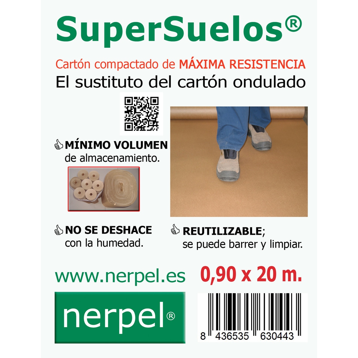 Rolo de Papel Especial Pavimentos - 20 m 2