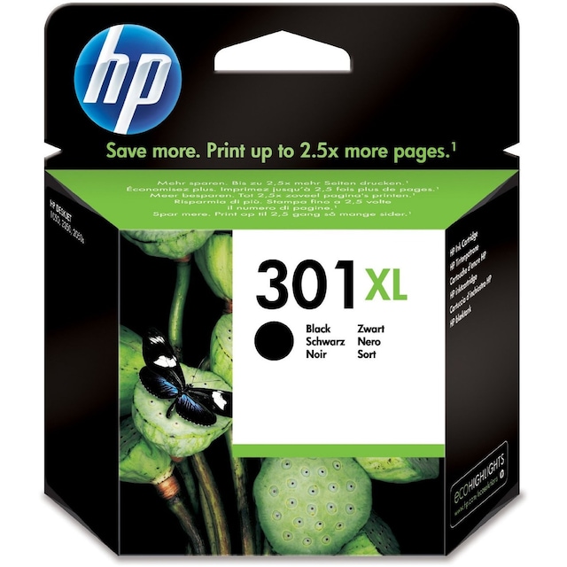 Imagem 0 de Tinteiro HP Original CH563EE 301 XL Preto, Alto rendimento