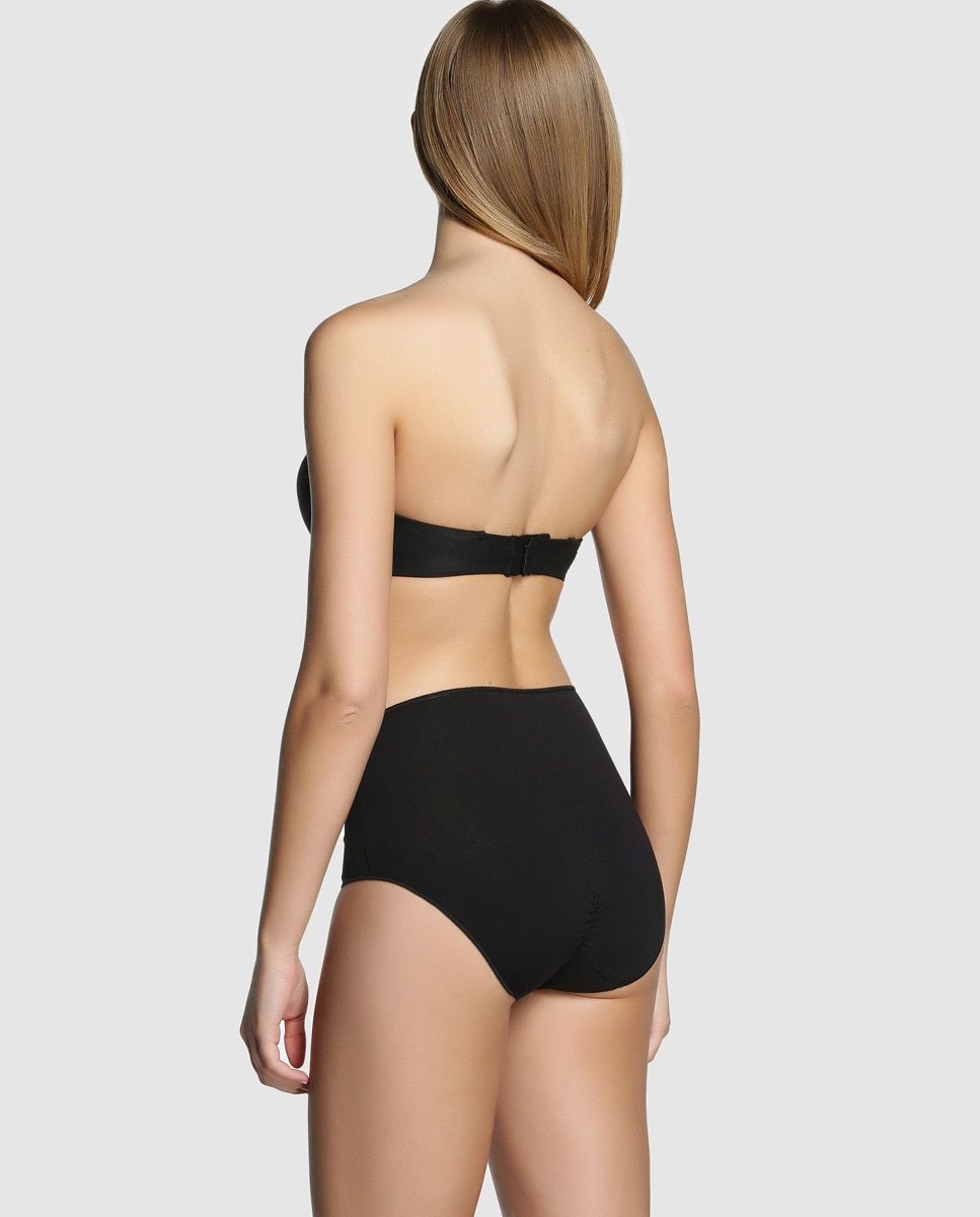 Cuecas de algodão com máximo conforto de mulher Janira Preto-2