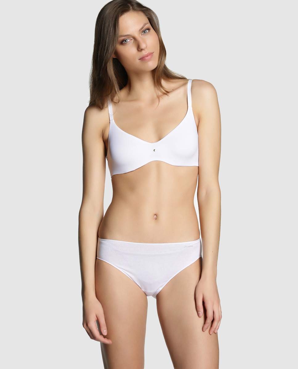 Cuecas de algodão com máximo conforto de mulher Janira Preto-1
