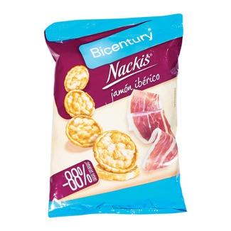 Mini Tortitas de Presunto Ibérico com Sal embalagem 70 g - Bicentury Nackis