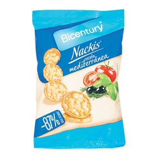 Mini Tortitas Mediterrânea com Sal embalagem 70 g - Bicentury Nackis