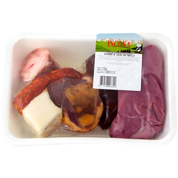 añojo preparado de cocido con morcillo peso aproximado bandeja 800 g