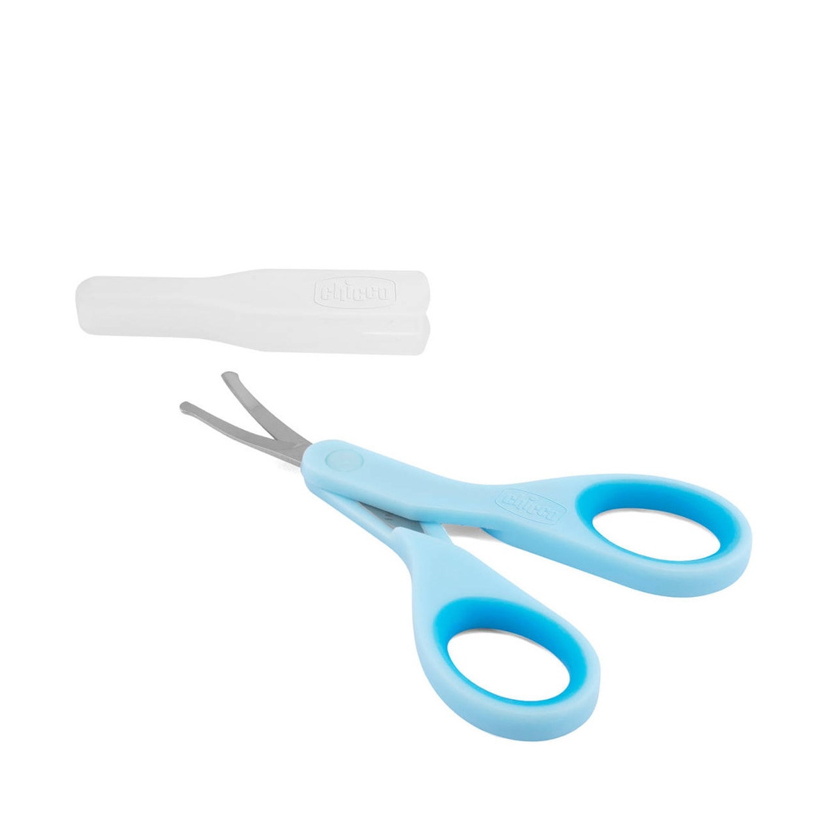 Tesouras de segurança Chicco com protetor azul Branco / Azul-1