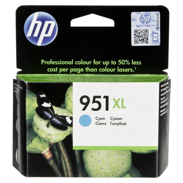 Imagen 0 de Cartucho de tinta original HP 951 XL cian (CN046AE)