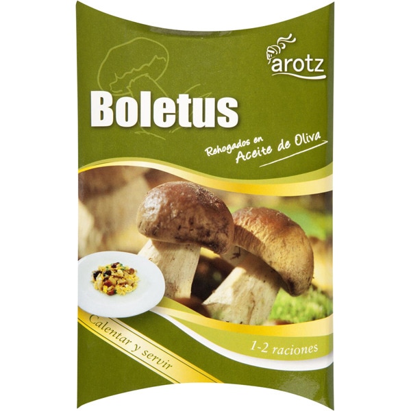 boletus rehogados en aceite de oliva calentar y servir estuche 100 g