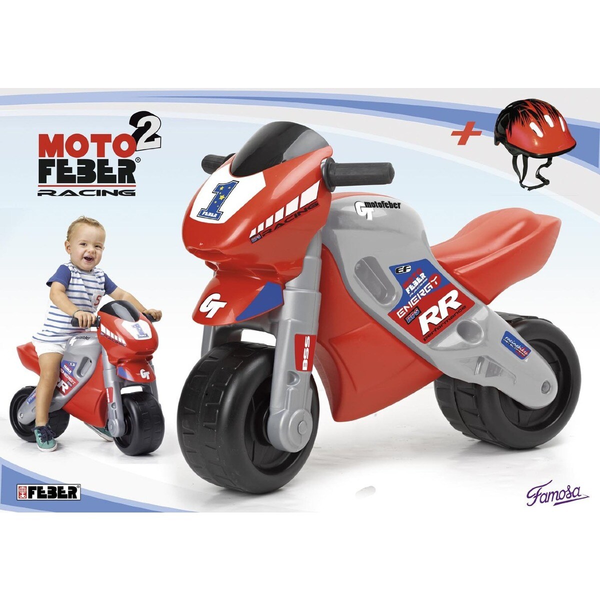Motofeber 2 Racing para Menino + Capacete Feber 3