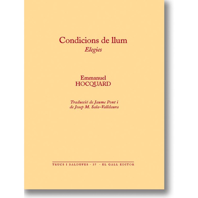 Imagem 0 de Condicions de llum: Elegies(Tapa blanda)