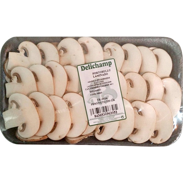 Champiñón portobello laminado a mano bandeja 250 g