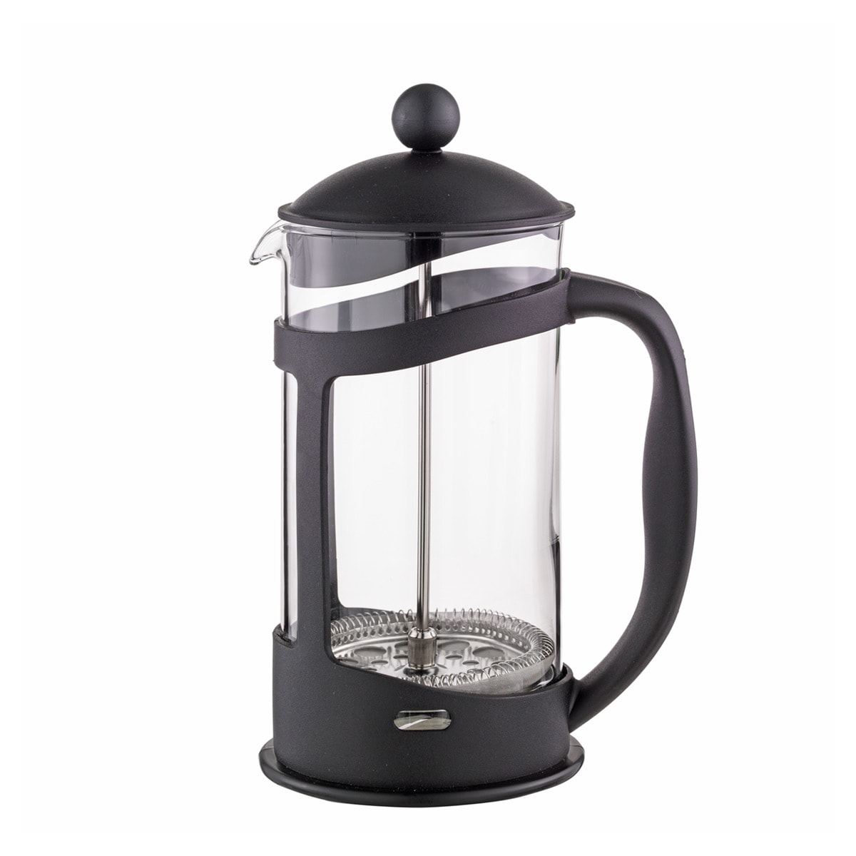 Cafeteira de êmbolo de vidro e plástico El Corte Inglés Preto-1