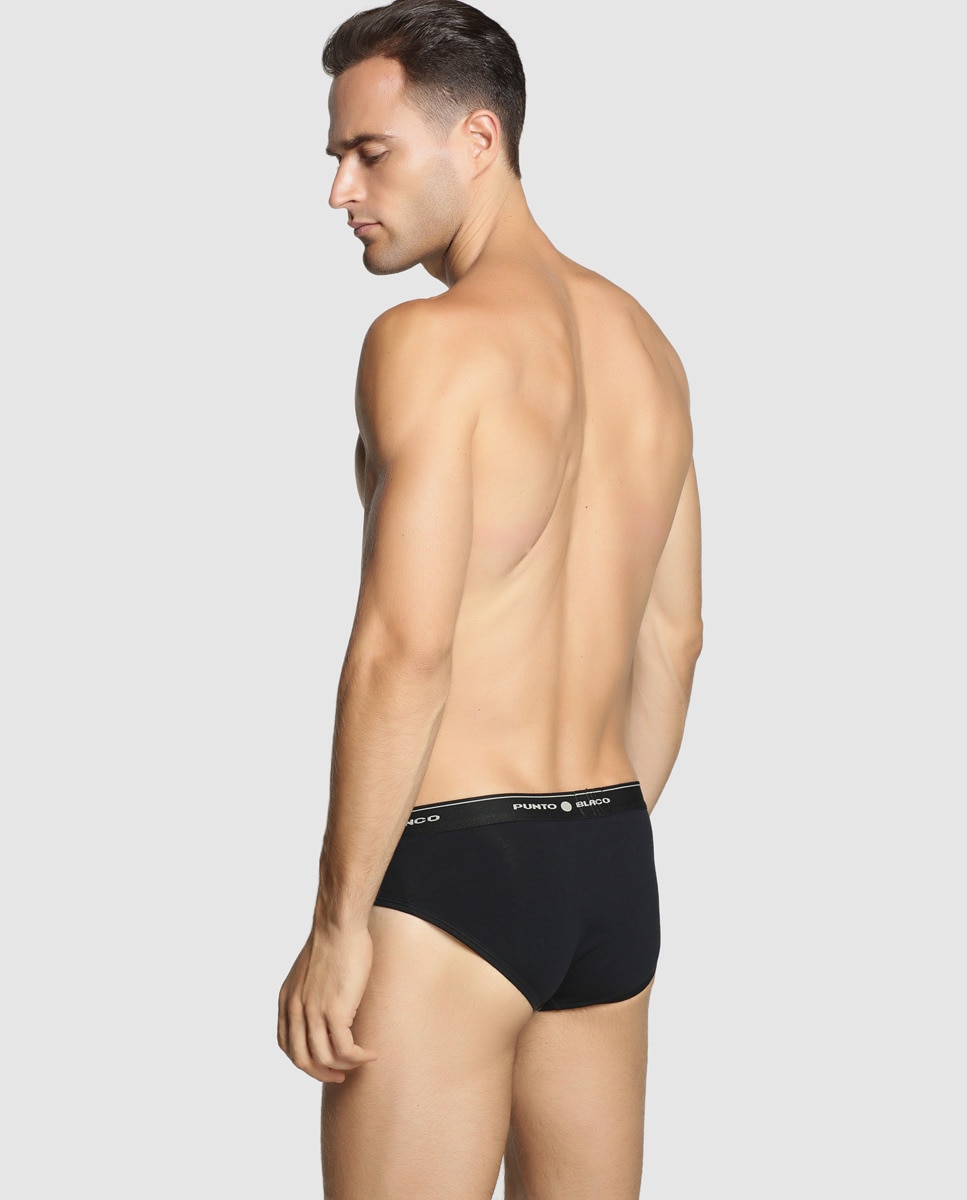 Imagen 2 de Pack de 3 slips - Punto Blanco - Negro Negro