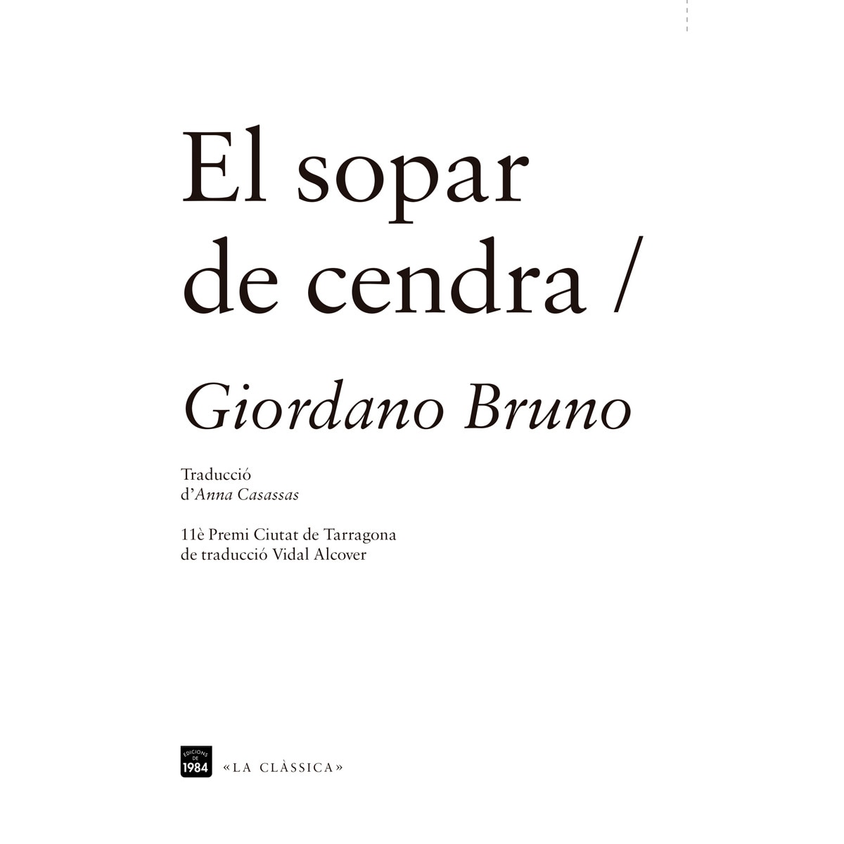 El sopar de cendra (Capa mole com abas) 1