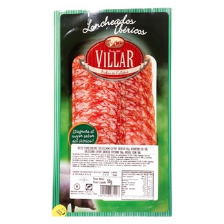Salsichão Ibérico Baixo Teor em Sal em Fatias embalagem 45 g - Villar