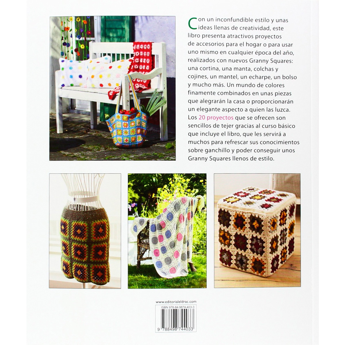 Granny squares con diseños actuales: 20 proyectos de ganchillo para cualquier época del año 2