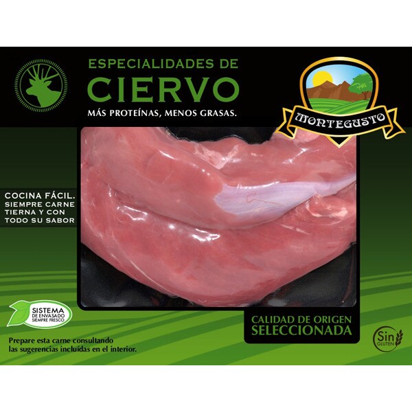 solomillo de ciervo sin gluten peso aproximado bandeja 400 g