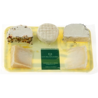queso de cabra surtido 5 tipos bandeja 300 g - Los Balanchares