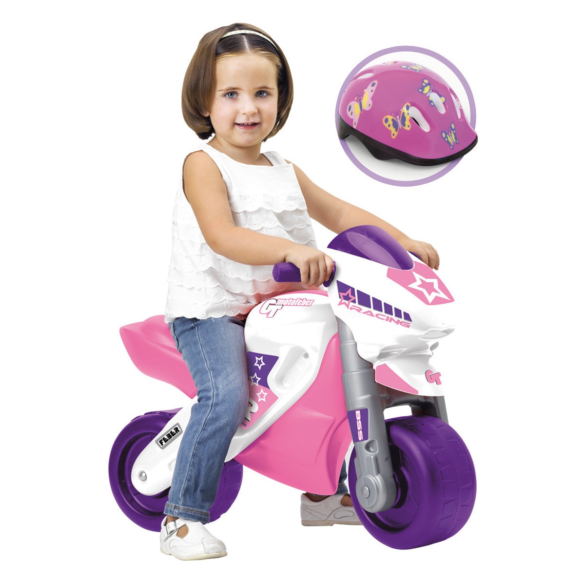 Feber - Correpasillos Niña Racing Con Casco