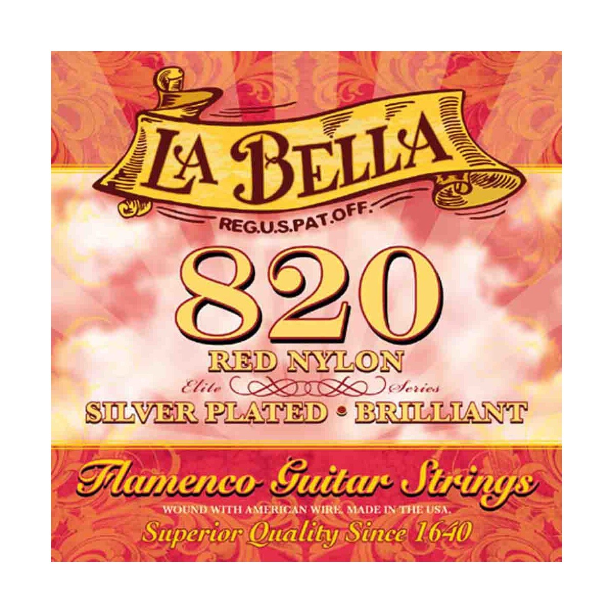 La Bella - Cuerda Para Guitarra Serie 823/3 Flamenco Rojo