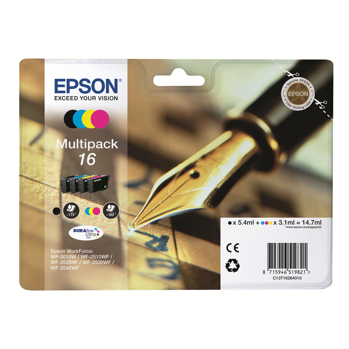 Pack 4 Tintas originales Epson 16 (C13T16264010) 1