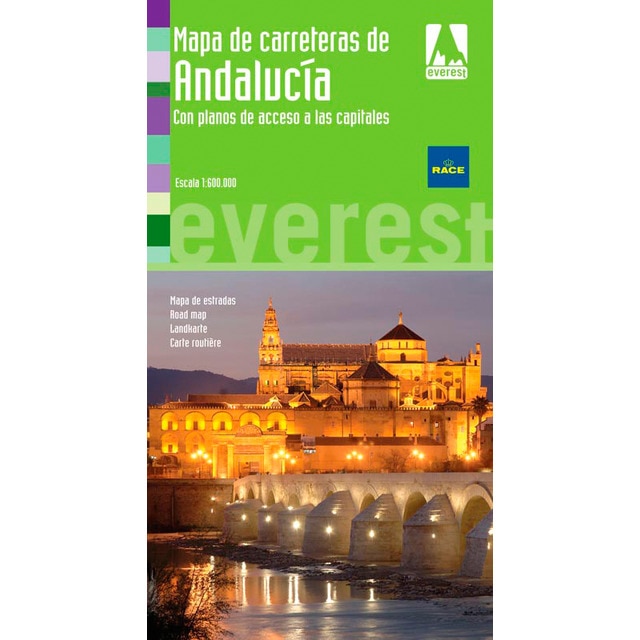 Imagem 0 de Mapa de carreteras de Andalucía: Con planos de acceso a las capitales. Escala 1:600.000