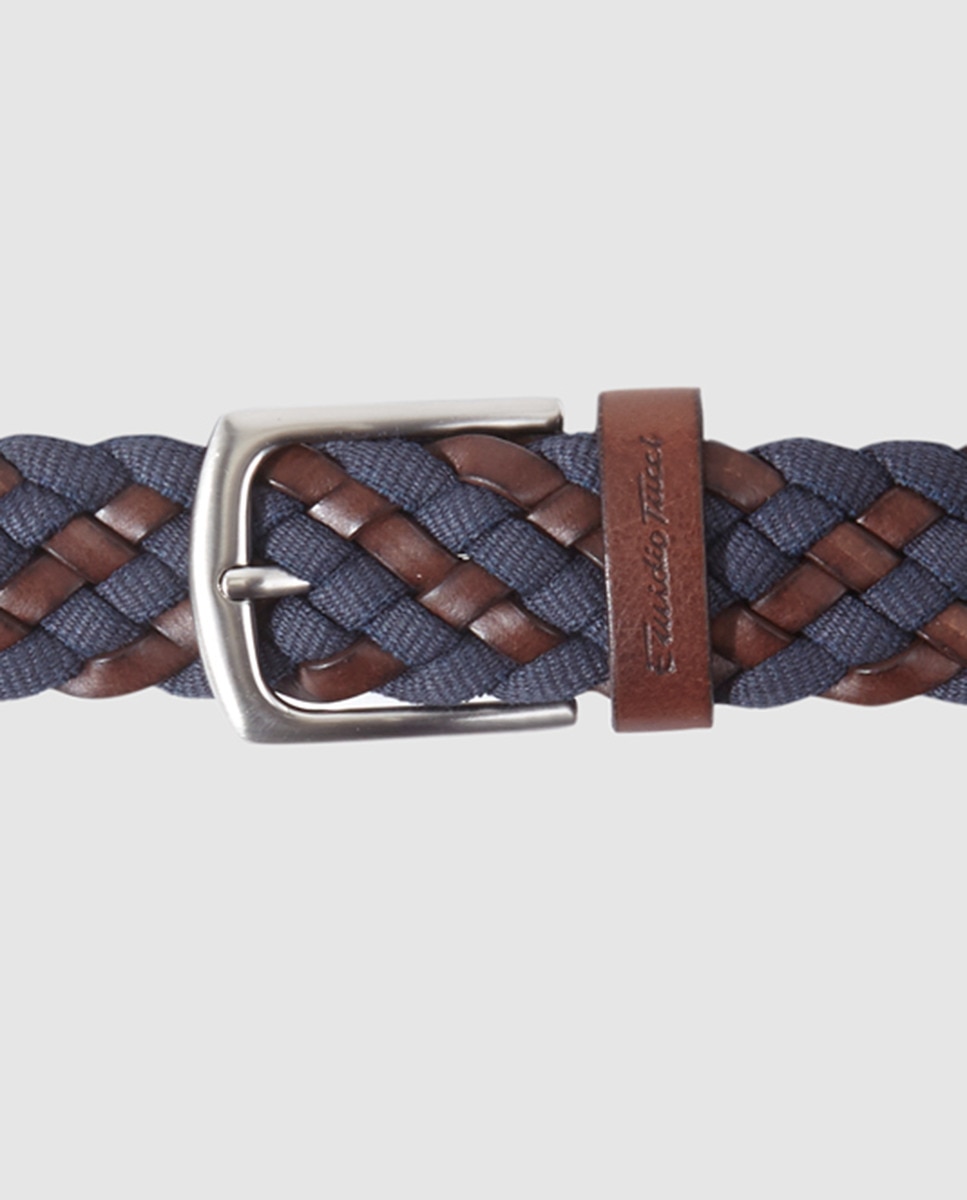 Cinto em pele Azul-marinho-3