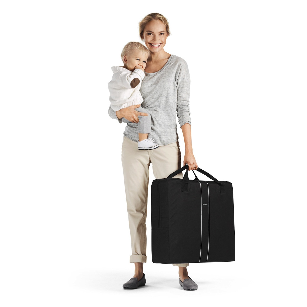 Cuna de viaje BabyBjörn Light gris Gris-6