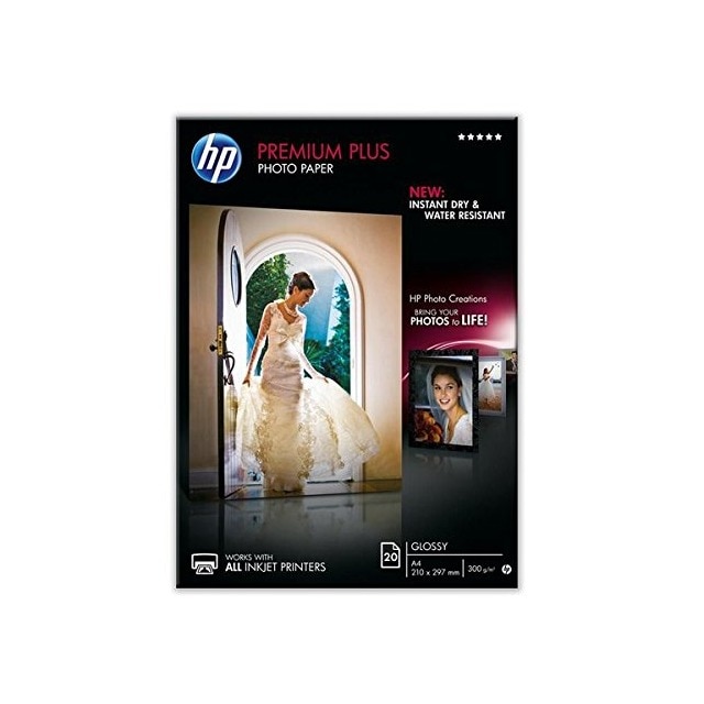 Imagen 0 de Papel Fotográfico HP Satinado Premium Plus A4 300 g 20 hojas