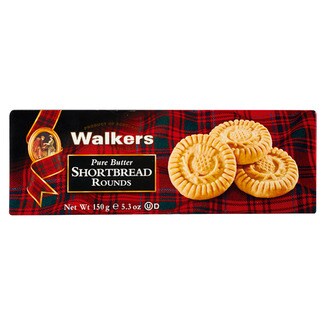 Walkers Shortbread Bolachas de Manteiga Rounds embalagem 150 g