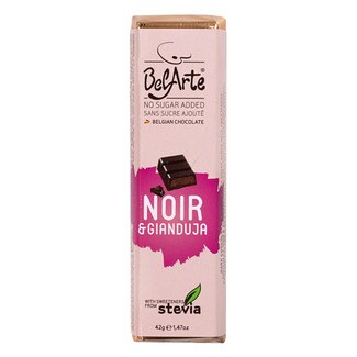 Belarte Chocolate Preto Gianduja sem Açúcar embalagem 42 g