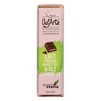 Belarte Chocolate de Leite com Avelãs e Arroz embalagem 42 g
