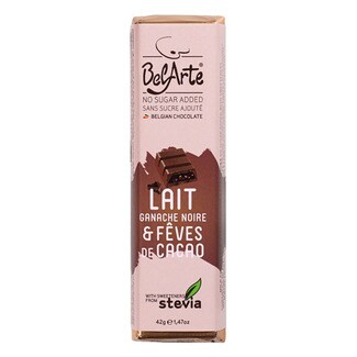 Belarte Chocolate de Leite Ganache e Cacau sem Açúcar embalagem 42 g