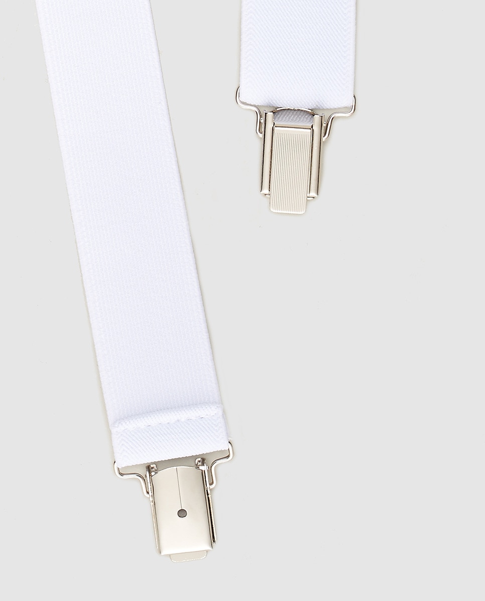 Suspensórios cinzento-claro. Produto fabricado em Espanha. Branco-2