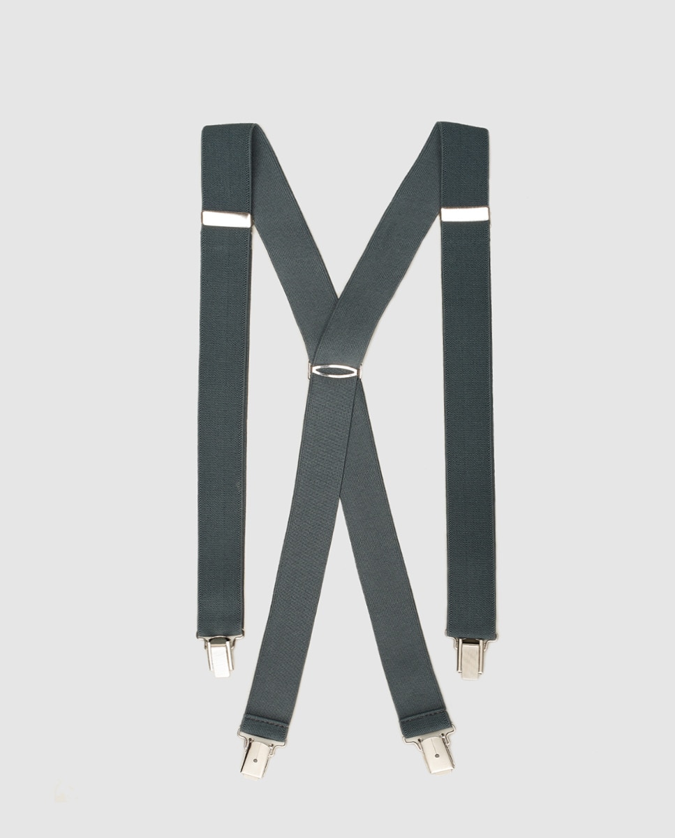 Imagem 0 de Suspensórios cinzento-claro. Produto fabricado em Espanha.