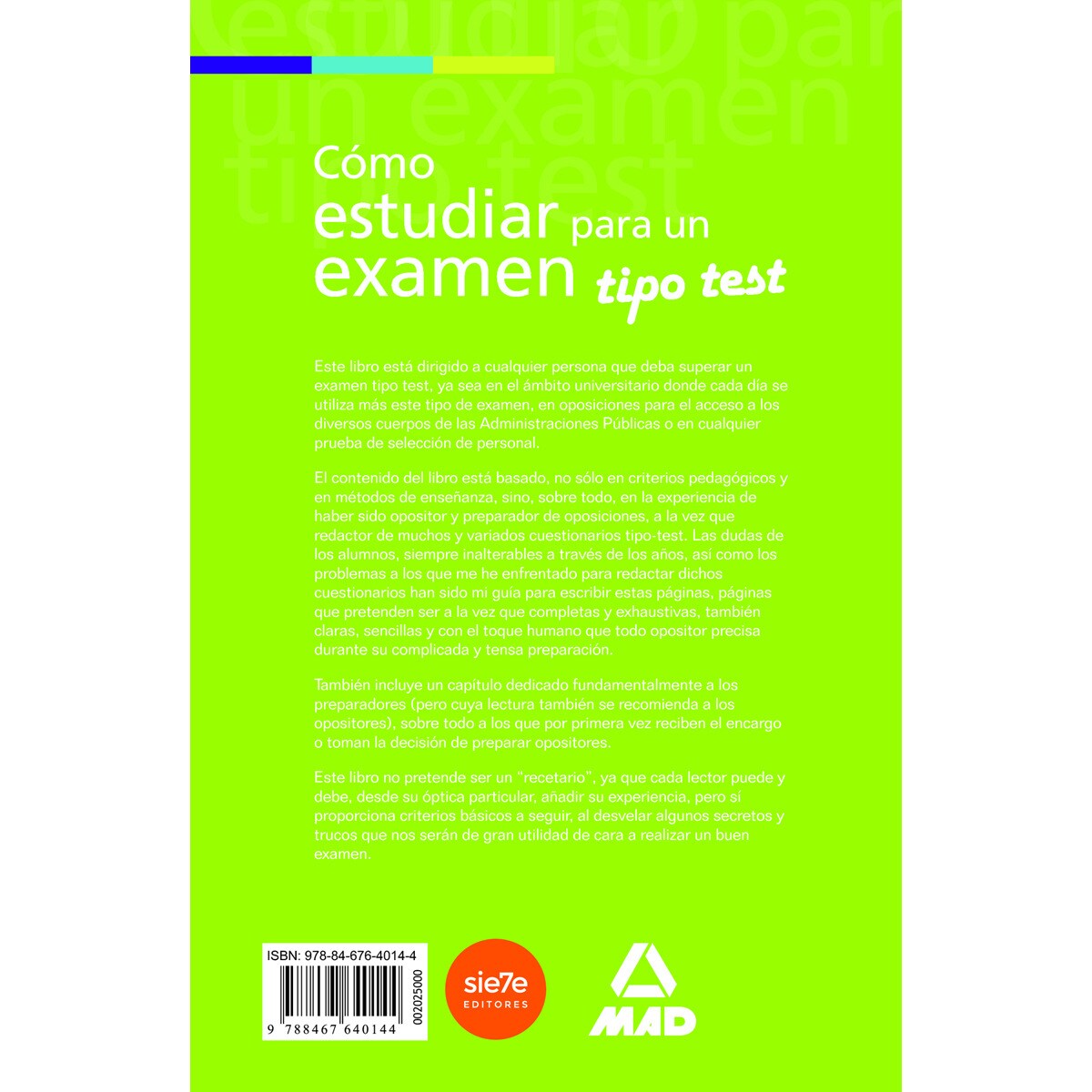 Cómo estudiar para un examen tipo test. (Capa mole) 2