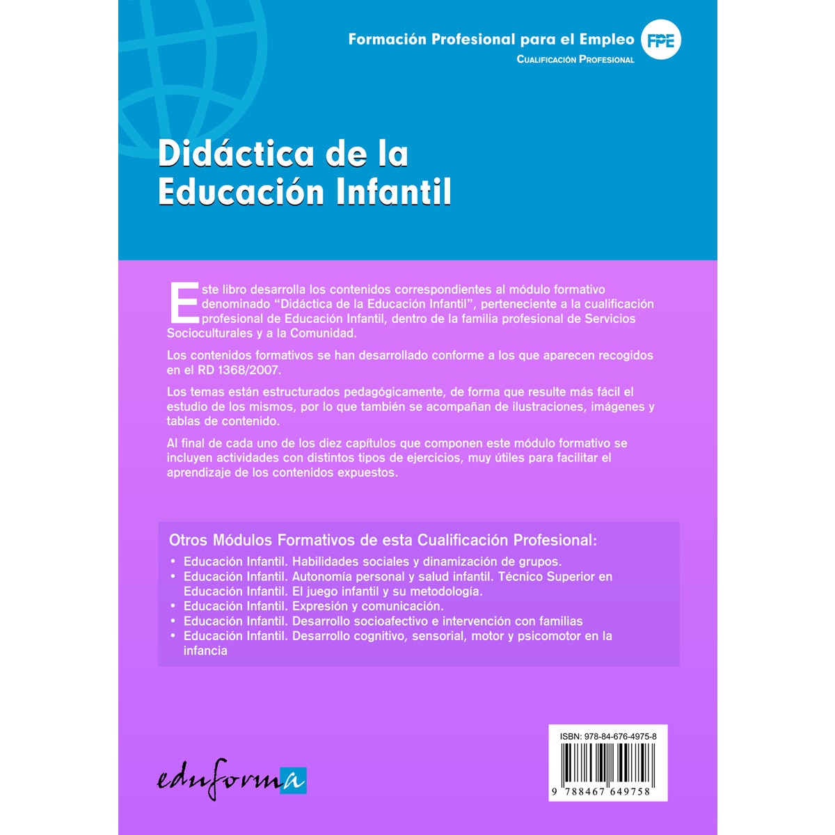 Imagen 2 de Educación infantil. Didáctica de la educación infantil.  (Tapa blanda)